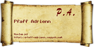 Pfaff Adrienn névjegykártya
